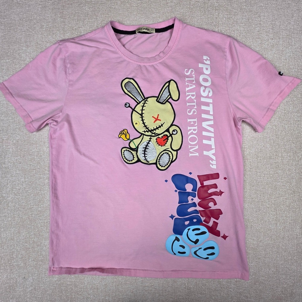 BKYS Lucky Charm Lucky Club Tee Graphic‎ T-Shirt Mens XL Patchwork